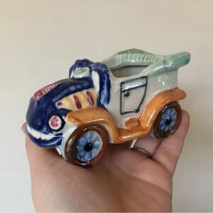 Hand-Painted Ceramic Car Planter